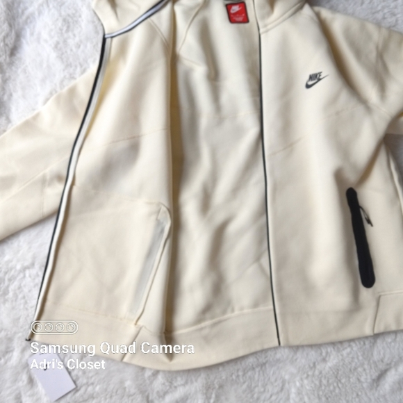 Nike Sportswear Tech Fleece Windrunner Full Zip Hooded Jacket Coconut Milk - Picture 5 of 8